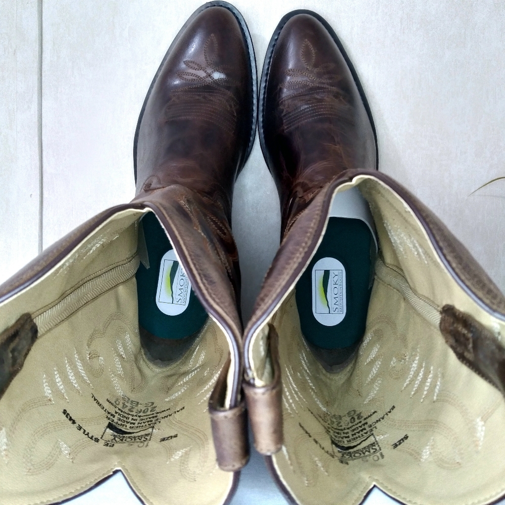 XWIDE Smoky Mountain Mens Western Cowboy Boot, Denver sz 10.5 EE 14 EE Brown NIB - Picture 11 of 16